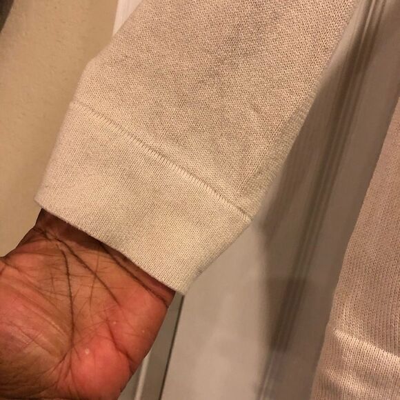 Ann Taylor beige 3/4 sleeve sweater sz medium - Picture 4 of 6